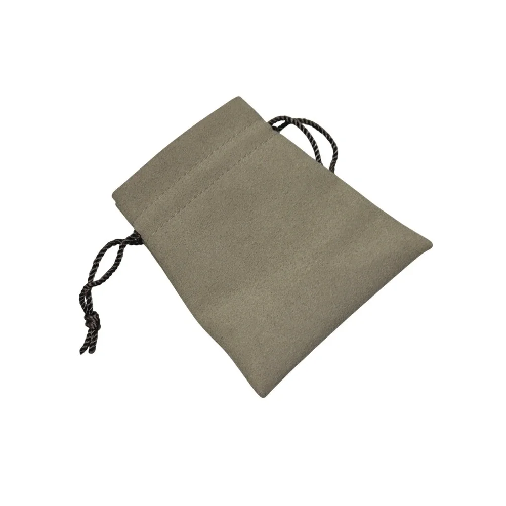 David Yurman Tan Suede Drawstring Jewelry Pouch Small Storage Bag